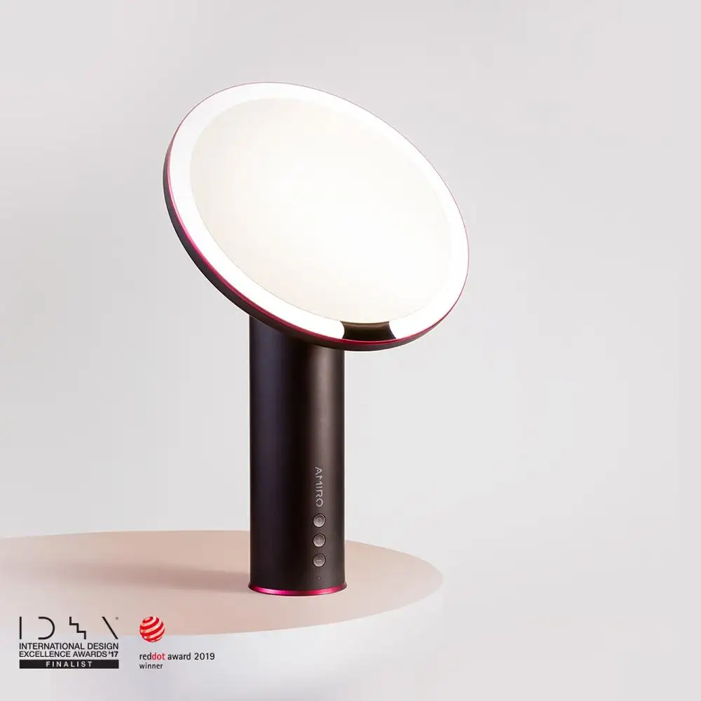 Xiaomi AMIRO обновление O-Mirror дневной свет косметический макияж Led зеркальная лампа 2000mAh регулируемая Столешница 60 градусов вращающийся - Цвет: O-series HD mirror