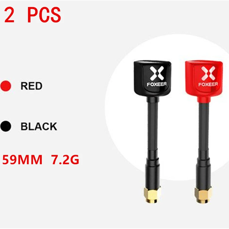 2 шт. 59 мм Foxeer Lollipop 5 8G 2.3Dbi TX RX антенна RHCP FPV RP SMA для гоночного дрона|Детали и