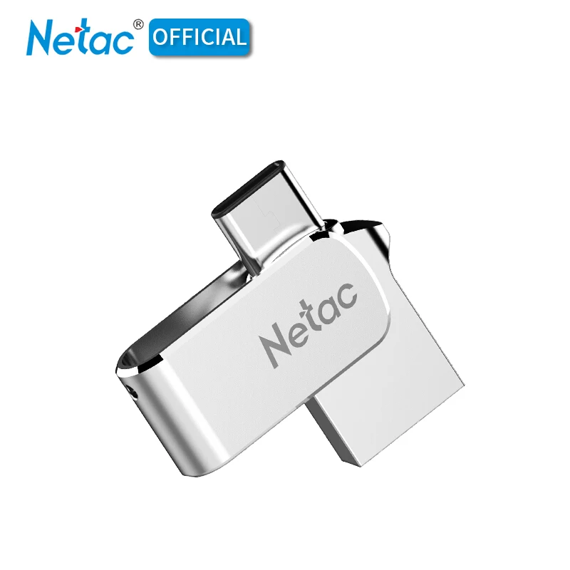 Фото Netac U780C Type C флеш накопитель USB 3 0 серебристого сплава Aluninum USB3.0 OTG - купить