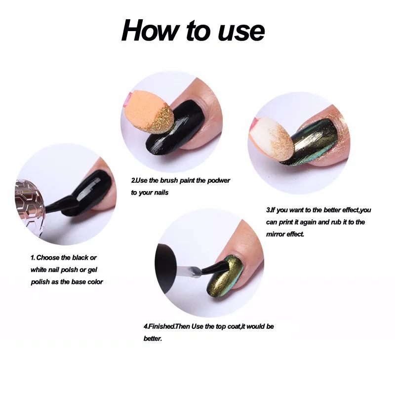 Многохромированный порошок хлопья Хамелеон для дизайна ногтей Голографический