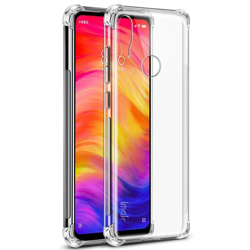 Для Xiaomi Redmi Note 7 Чехол Redmi Note 7 8 Pro 7S чехол силиконовый IMAK Ударопрочный Мягкий ТПУ задняя крышка чехол для телефона s - Цвет: Transparent