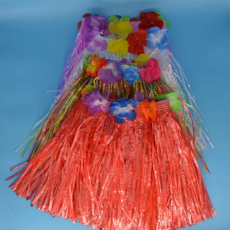 Детская Гавайская юбка костюм Тропическое платье Hula Luau Leis трава вечерние нее