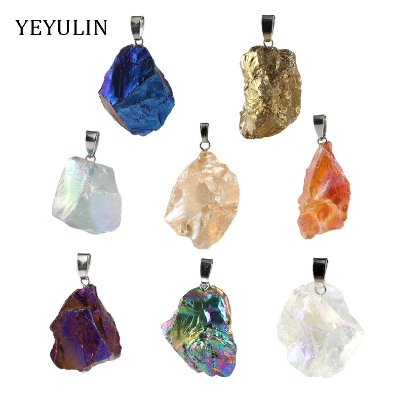 

High Grade Geometry Natural Stone Charms Pendant For Making Jewelry DIY Accessories random size