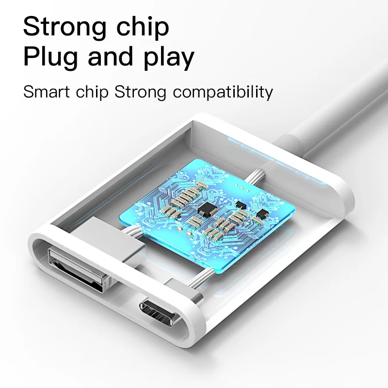 PZOZ 2 в 1 OTG кабель для apple iphone USB камера ридер адаптер Соединительный комплект кабель синхронизации данных для iphone x 8 7 Plus 6S