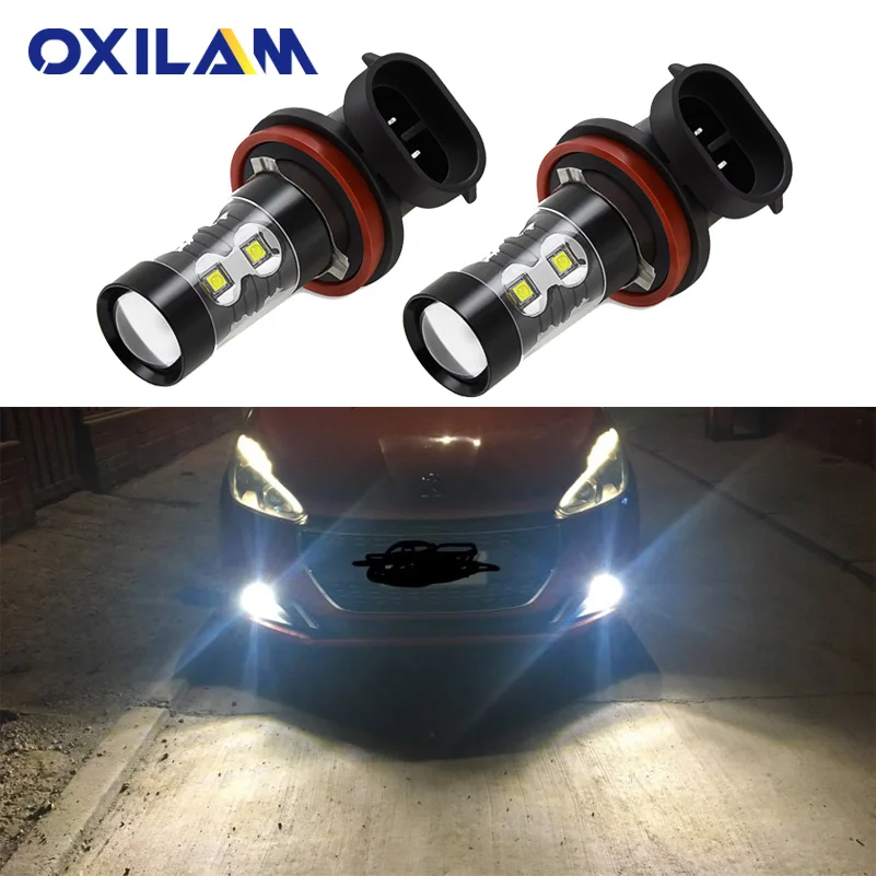 Светодиодный противотуманный фонарь H10 для Peugeot 407 206 207 307 308 2008 3008 H8 H11 светодиодный