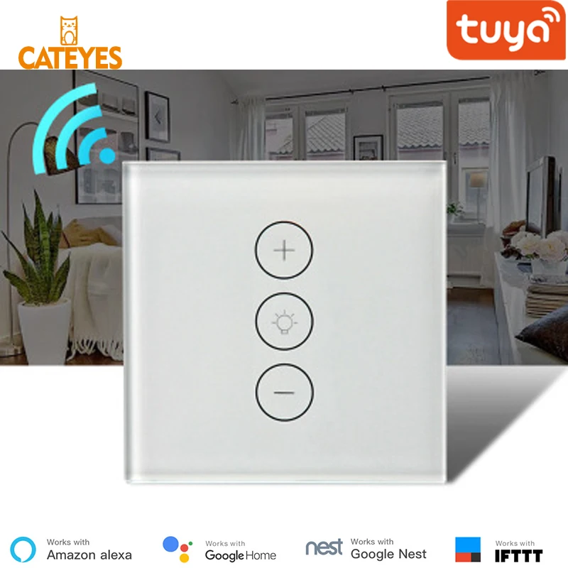 Cateyes EU Tuya 220 В/110 В Ewelink Wifi диммер умный сенсорный выключатель света лампочка с