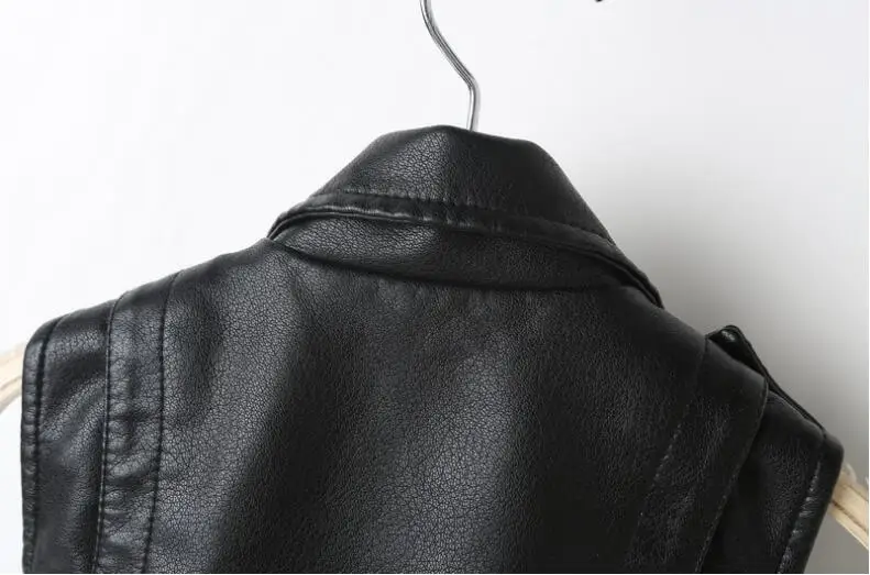 Жилет из искусственной кожи для девочек 2017 детский жилет мальчиков Детская