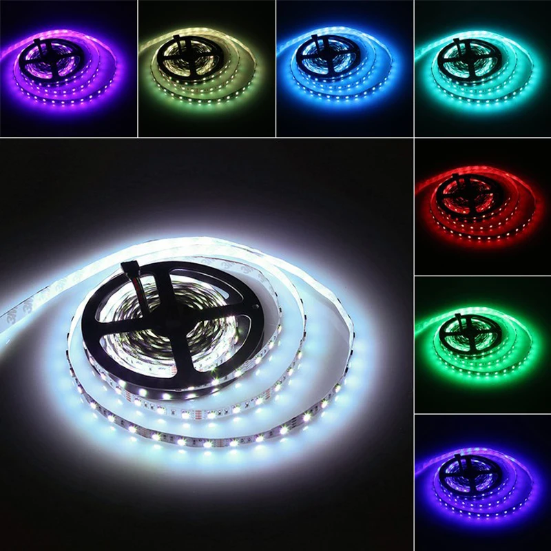 DC 12V 5M Светодиодные ленты 5050 SMD 60 Светодиодный s/M гибкая Nonwaterproof светодиодный Диодная лента высокое качество SMD светодиодный лента для украшения дома