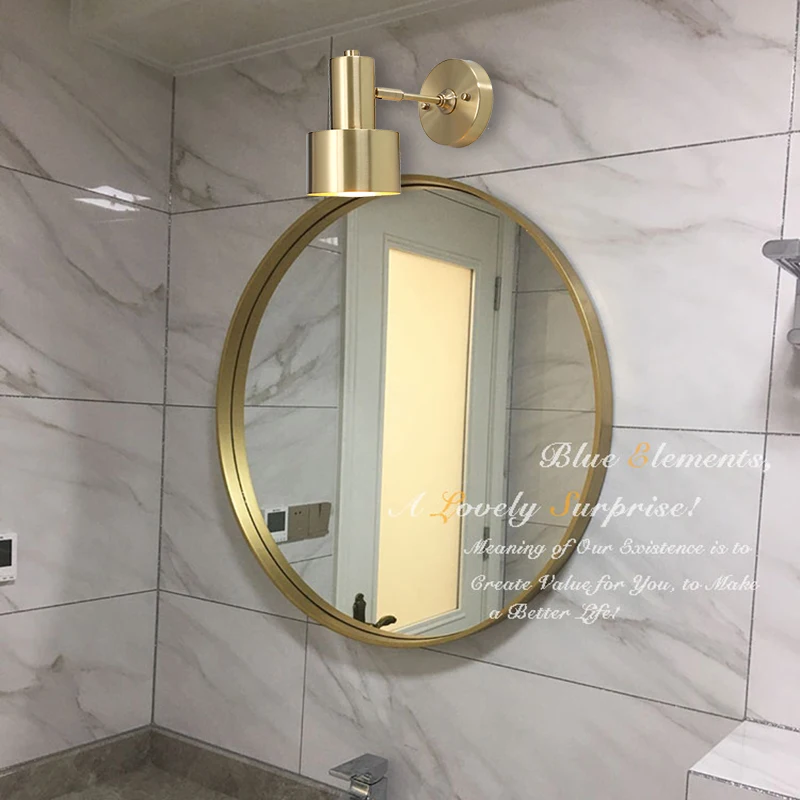 Современный простой настенный светильник Nordic для гостиной, спальни, коридора и прикроватной тумбы из латуни и меди.