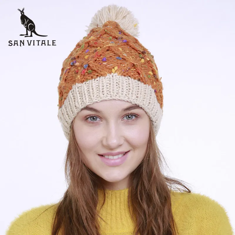 Женские шапки бини Skullies зимние теплые в классическом стиле хлопковая шапка