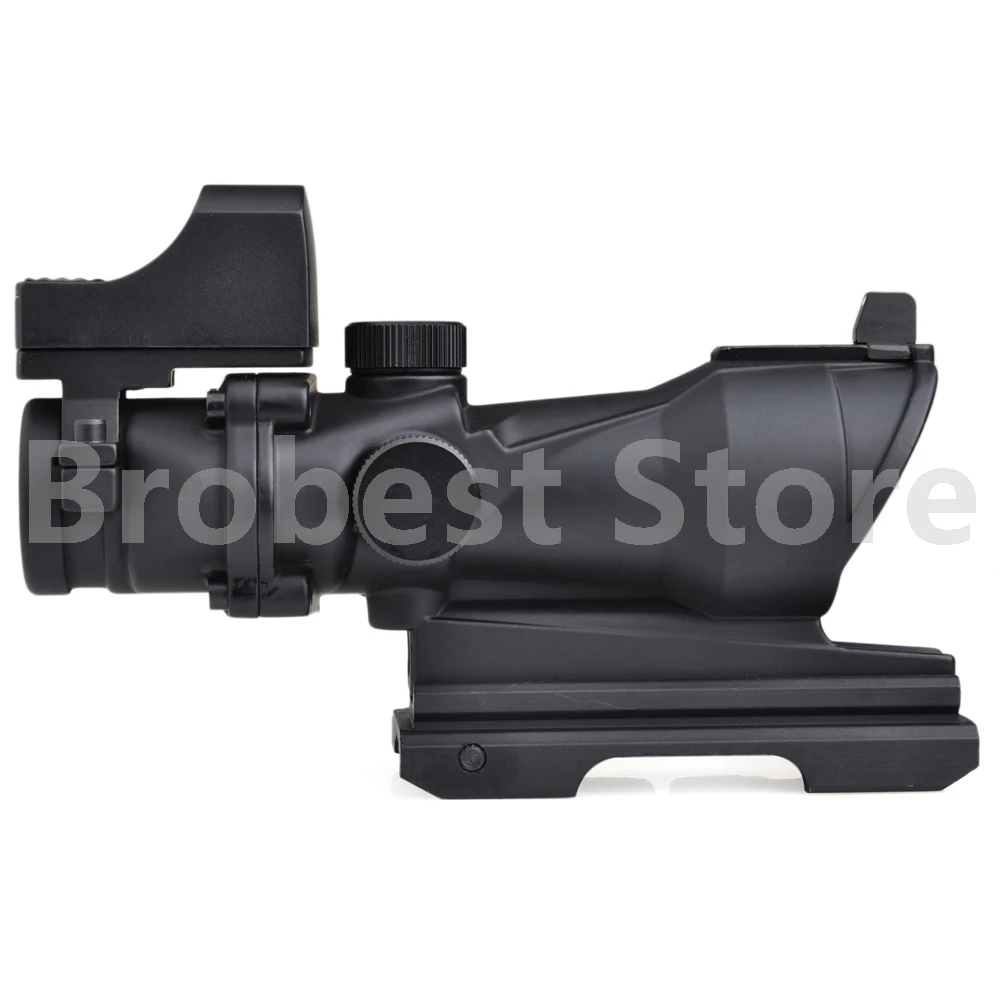 Оптический прицел Brobest ACOG 4x32 и миниатюрный красный точечный оптический Волоконно