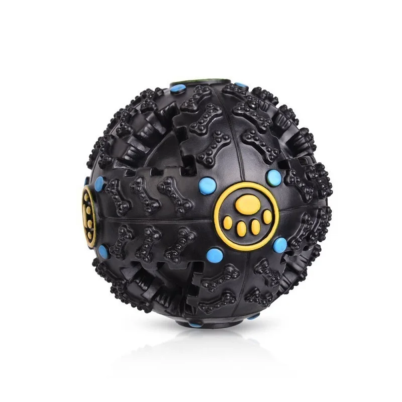 Резиновый подарок мяч для домашних собак жесткие ручки игрушки для домашних собак Обучение жевание звук продовольственный дистрибьютор игрушки сдавливание