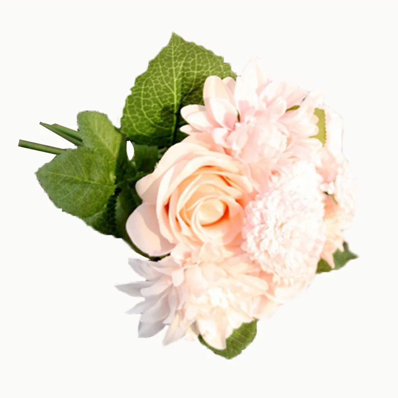 Шелковый цветок 1 букет роз искусственные цветы Осенние яркие листья свадебные