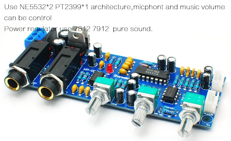 CIRMECH PT2399 NE5532 караоке для платы микрофон усилитель плата усилителя реверберации эхо звук