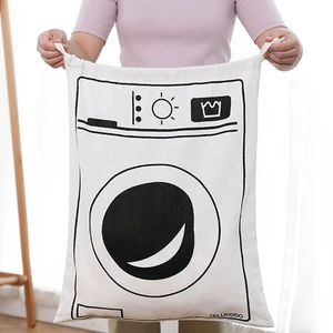 Сумка для хранения детских игрушек с мультяшным рисунком, хлопковые Льняные мешки, складная детская одежда на шнурке, органайзер для комнаты