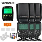 3x YONGNUO YN600EX-RT II 2,4G Wireless HSS 18000s Master TTL Flash Speedlite + speedii Trigger для Canon 7D 6D 70D 60D 5D