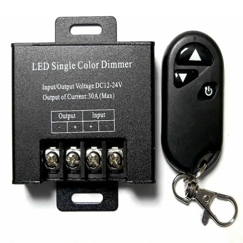 

30A 12V LED Single Color Dimmer High Power Dimming Remote Control Switch Monochromatic Controller
