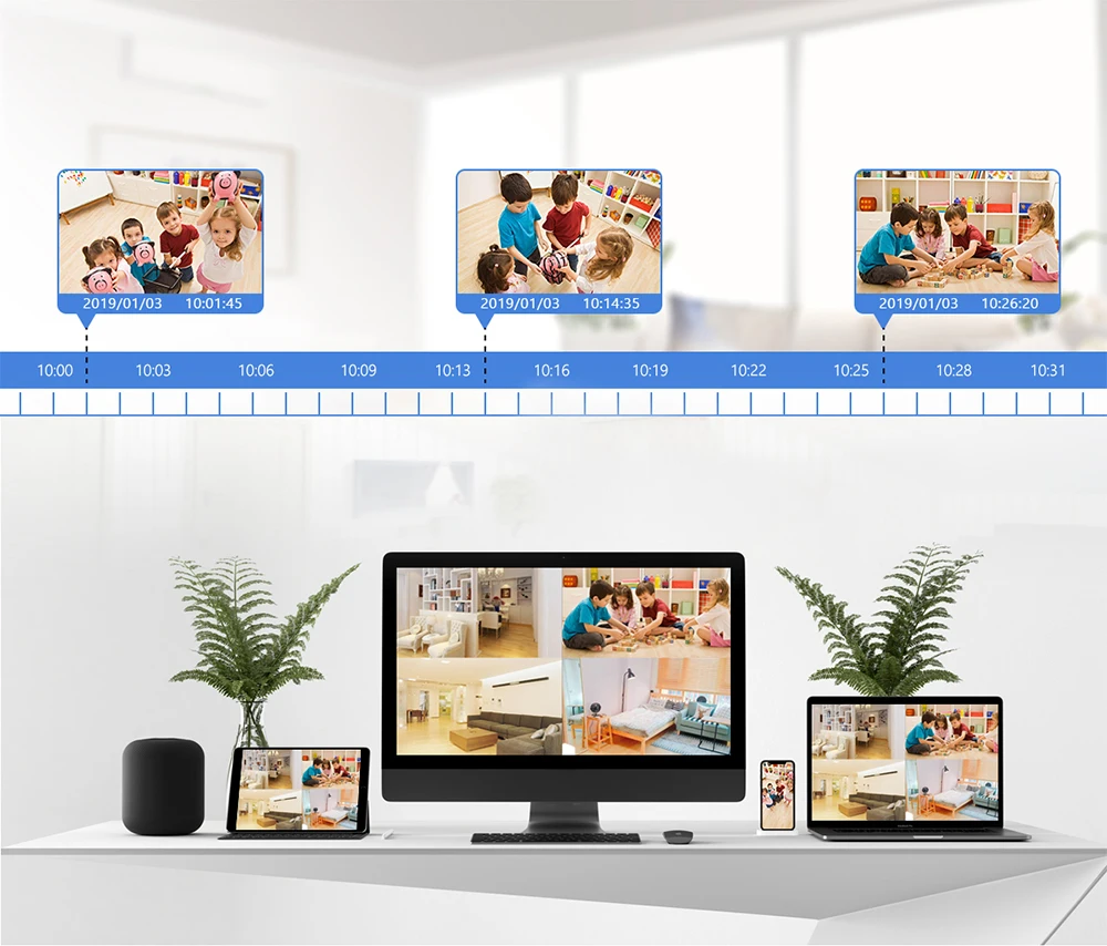 Беспроводная 4CH/8CH система видеонаблюдения Wifi NVR комплект ip камера запись