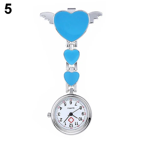 Sky Blue Женские часы, женские, женские, милые, сердце, кварцевые, на застежке, брелок, брошь, медсестры, карманные часы, дропшиппинг - Цвет: Sky Blue