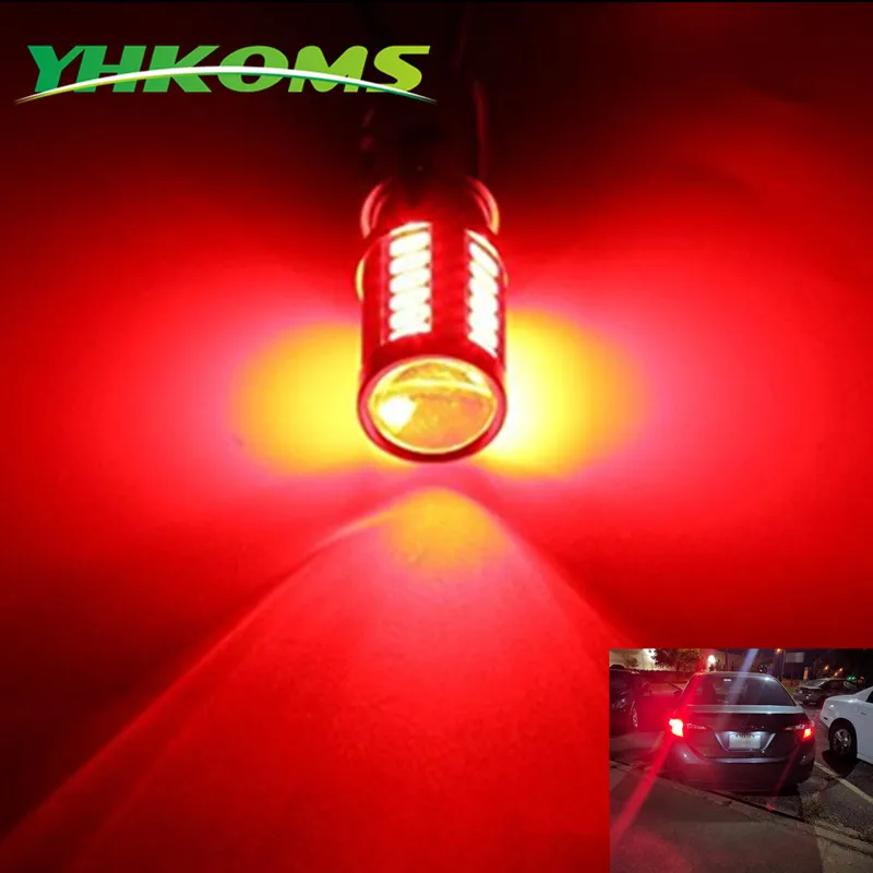 YHKOMS желтый поворот 1156 5630 33 светодиод DRL BA15S Белый 12 В 1157 стоп светильник