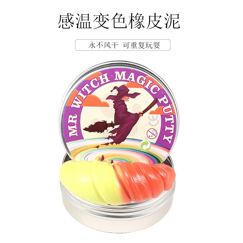 Меняющие температуру немагнитные пластилиновые слизи прыгающие кремниевые