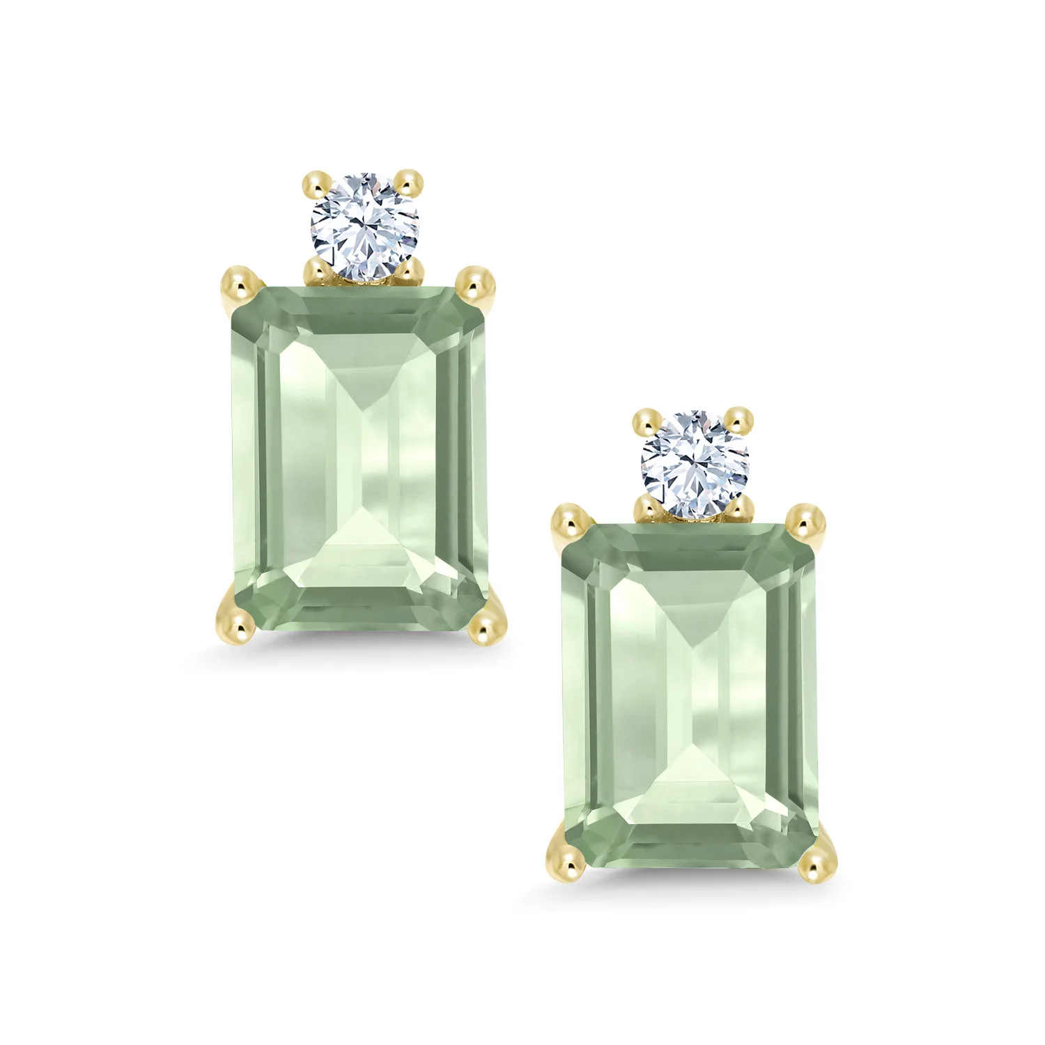 GemStoneKing женские простые элегантные серьги 3 10 Ct Изумрудное кольцо натуральный