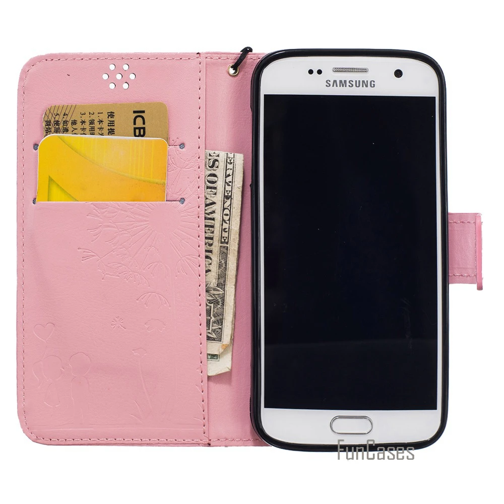 Рельефный флип-кейс для fundas samsung Galaxy S7 чехол для coque samsung S7 чехол S7 G930 G9300 5,1 дюймов+ держатель для карт