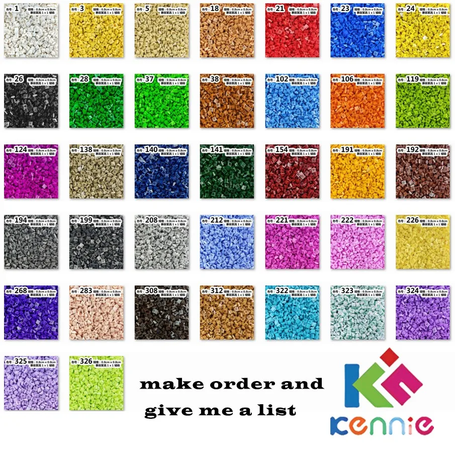 5800 шт./лот kennie № 3024 цветные Запчасти оптом 1x1 низкая кирпичи частицы классические мелкие детали и Запчасти игрушки "Сделай своими руками" 1k