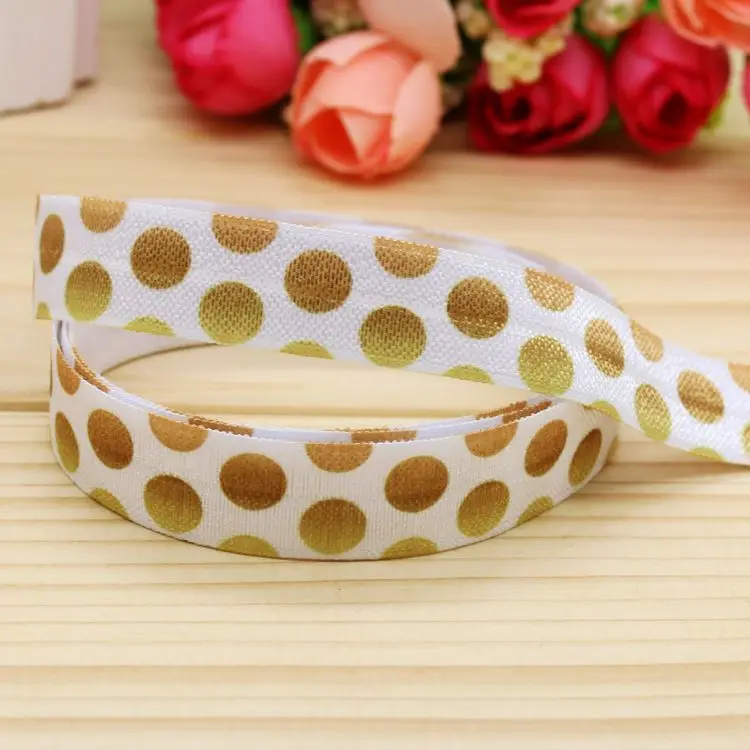 5/8 ''Бесплатная доставка складная эластичная повязка на голову в горошек