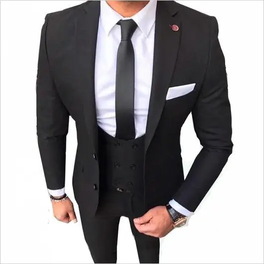 2021 New Arrival Wedding Suits For Groomsmen Best Man Notched  Lapel Groom Tuxedos Mens vest Costume Homme Mariage Slim Fit