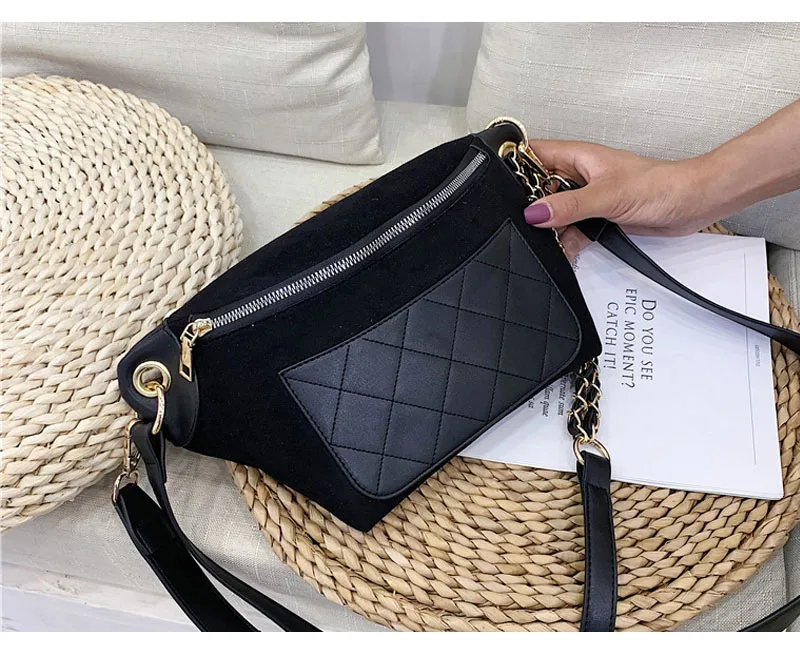 Женские сумки модные дамские поясные сумки повседневные Lingge сумки через плечо для девочек одноцветная сумка через плечо женский банан поясная сумка