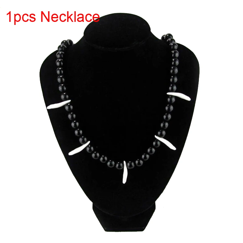 1pcs Necklace Аниме Inuyasha черные бусины ожерелье косплей реквизит-аксессуары Подарки - Цвет: 1pcs Necklace