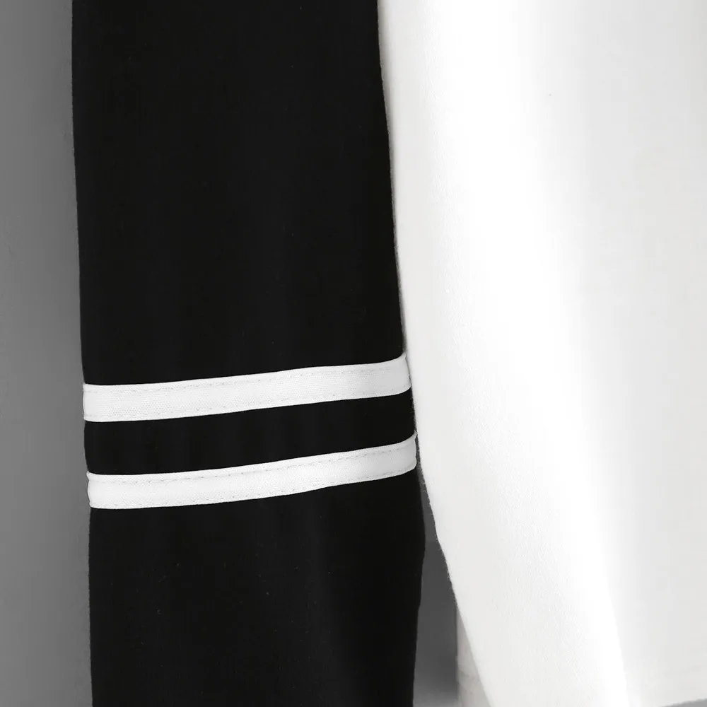 Толстовка Женская 2018 Лоскутная роза Аппликации Девушки Мода топы черный с