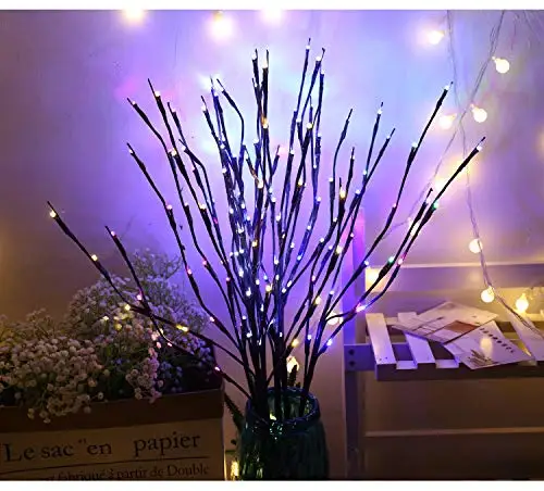 20 LED подсветка 5 веток освещение веточка ветка ивового дерева Цветочная лампа на