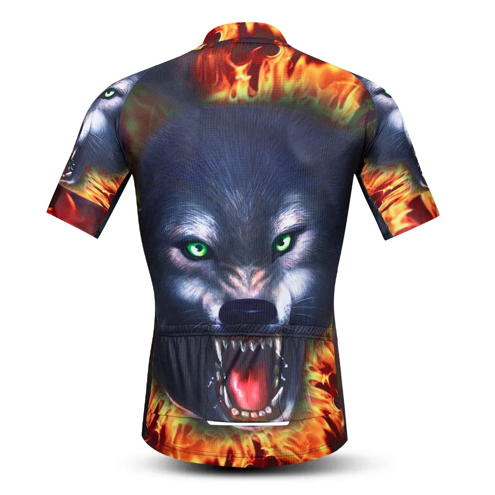 3D Roar Wolf велосипедная майка мужская Ropa Ciclismo с коротким рукавом велосипедная Одежда для езды на велосипеде летняя велосипедная одежда Maillot Ciclismo