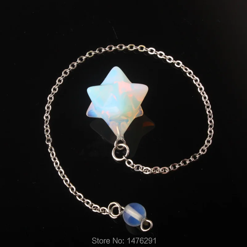Новинка 16x16 мм опал Merkabah маятниковая подвеска с цепочкой 1 шт