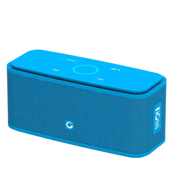 DOSS Bluetooth 4.0 беспроводная колонка С Сенсорным Управлением Смарт Динамик Акустика Стерео Звук с Басом и встроенным микрофоном hands free для телефона Компьютера Ноутбука MP3 TF AUX Поддержка - Цвет: Blue