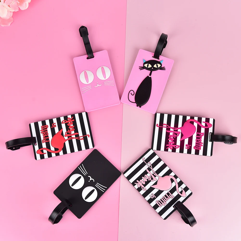 Мультфильм животное Фламинго багажная бирка ID адрес держатель багаж посадочная