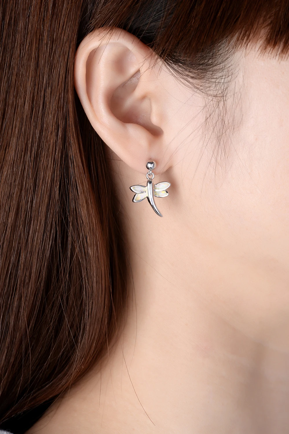 Женские серьги подвески в виде стрекозы из серебра 925 пробы|drop earrings|earrings dangleearrings