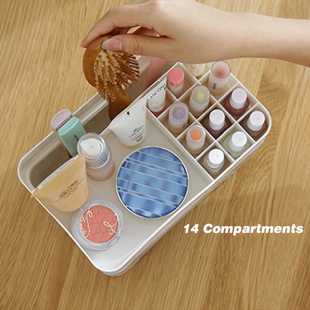 Hoomall пластиковый органайзер для макияжа косметического контейнера настольная