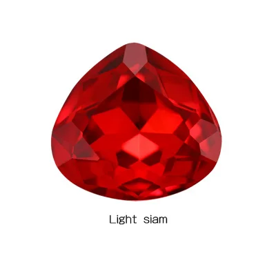 Light siam Хрустальные стразы в форме сердца, высокое качество, стразы для шитья, Стразы для одежды Cr - Цвет: Light siam