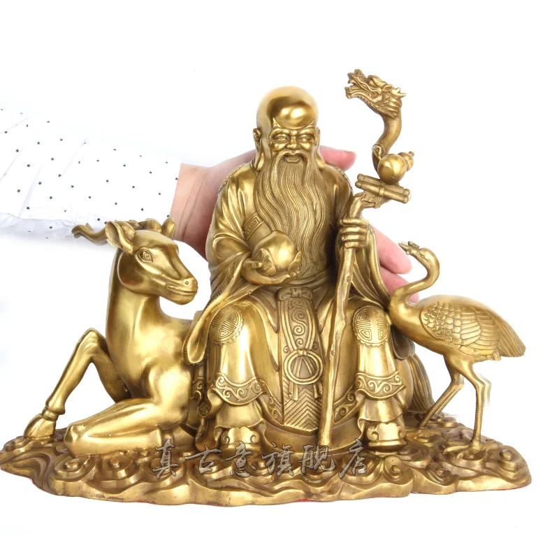 Очень старомодным свет медные украшения долголетия имени Жуи Tianshou подарок