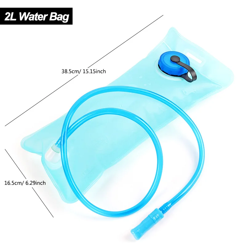 2L Water Bag 15л Водонепроницаемый велосипедный рюкзак, Мужская Женская MTB велосипедная сумка для воды, нейлоновый рюкзак для велоспорта, пешего туризма, бега, гидратации - Color: 2L Water Bag