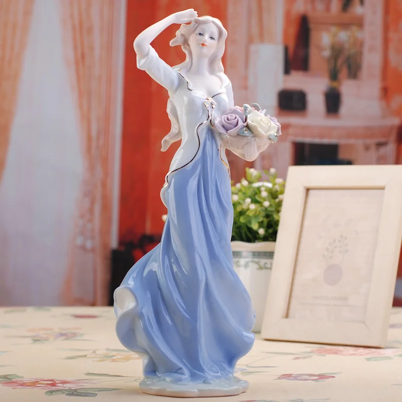 Западный женский персонаж леди домашний декор керамические фигурки