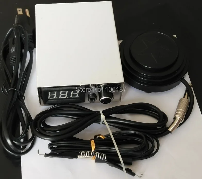 Блок питания для татуировок из нержавеющей стали с двойным цифровым ЖК дисплеем