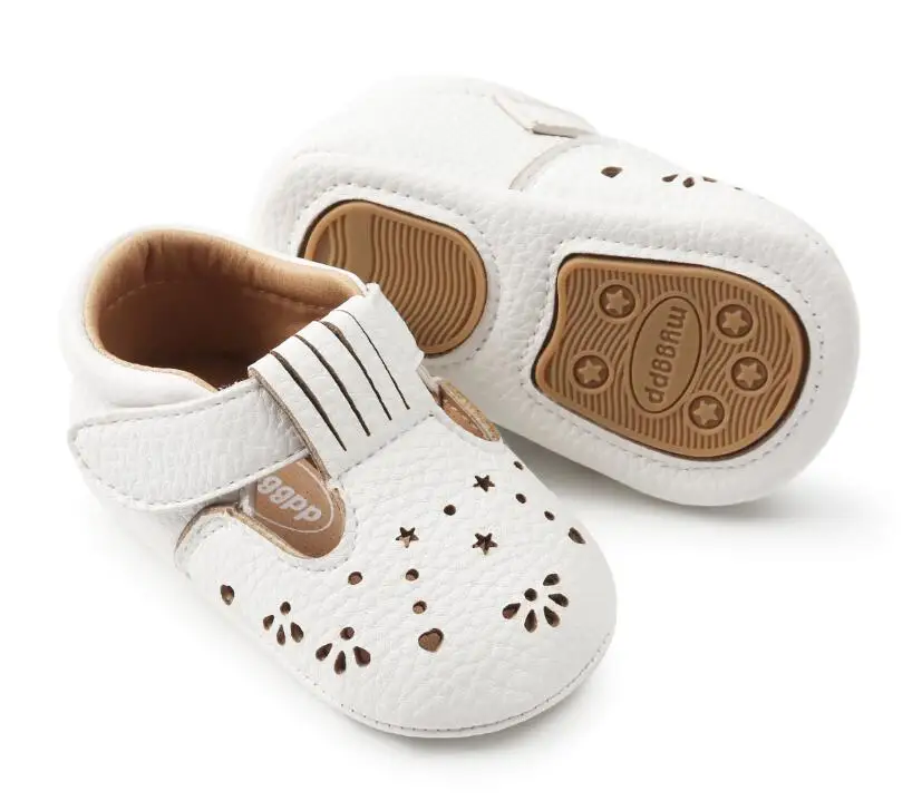 

New hot sale Baby Girl Shoes hollow Toddler hard sole first walkers Spring Autumn Infant PU Leather Shoes For Party