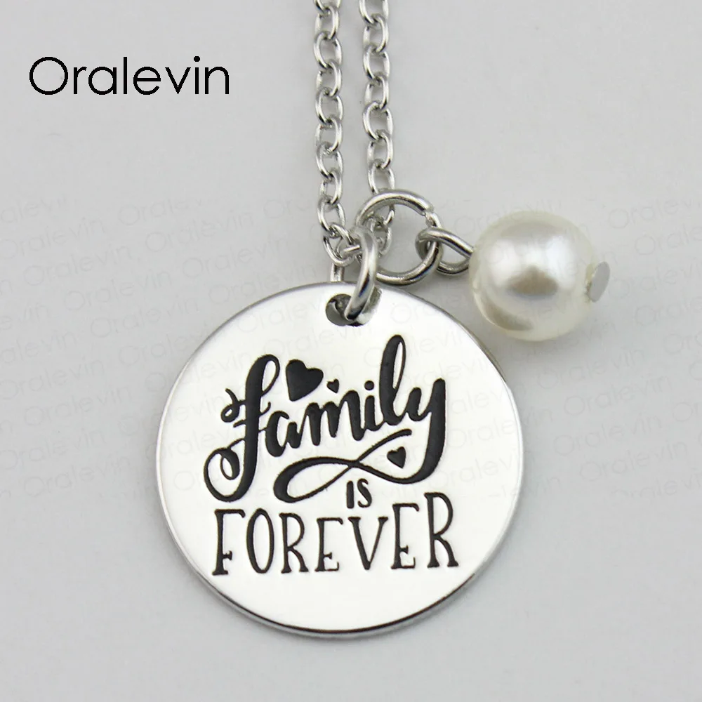 FAMILY IS FOREVER Inspirational Hand Stamped Custom Necklace Gift Jewelry 10Pcs/Lot #LN669 | Украшения и аксессуары