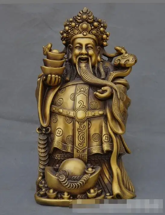 15 &quotКитай латунь yuanbao Монета слиток народное Богатство Бог Jambhala статуя Будды|buddha gold|buddha porcelainbuddha statue thailand |