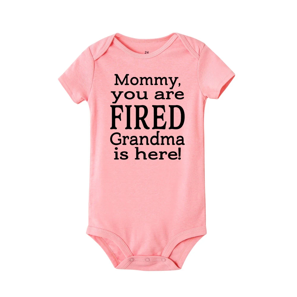 Милая Одежда для новорожденных девочек с надписью «Mommy You Are sexed Grandma Is Here» хлопковые комбинезоны для детей, комбинезон для девочек повседневная одежда