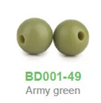 Army Greey Chenkai 100 шт 9 мм силиконовые бусины для зубов DIY детская погремушка-прорезатель для зубов подвеска пустышка сенсорные ювелирные изделия игрушка для изготовления бусин - Цвет: Army Greey